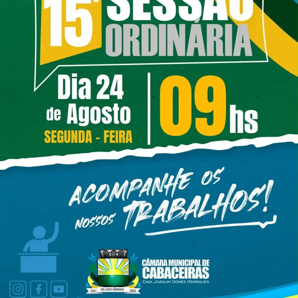 Câmara realiza sessão ordinária nesta quinta-feira