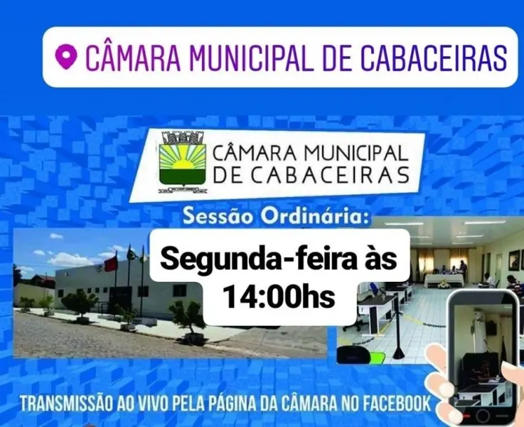 Legislativo de Cabaceiras retoma trabalhos na próxima segunda-feira