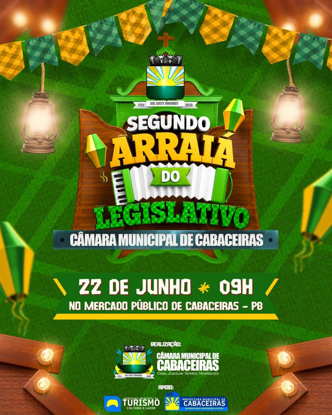 aí o 2º Arraiá do Legislativo de Cabaceiras! 🌽🎉