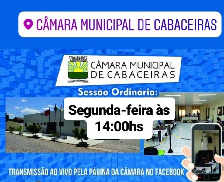 Legislativo de Cabaceiras retoma trabalhos na próxima segunda-feira